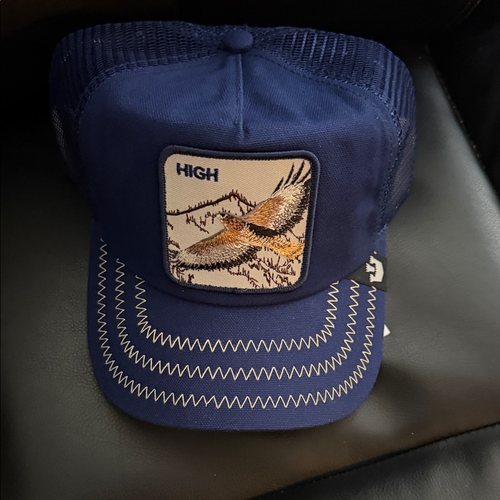 High Eagle Patch Navy Trucker Hat